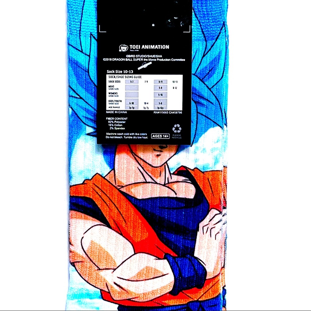 🆕 Dragon Ball Z Super Broly Goku Vegeta Socks - Picture 7 of 9